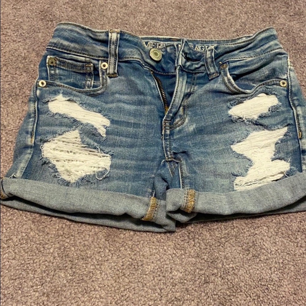 Jean Short from American Eagle with Rips